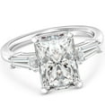thumbnail image 4 of Pompeii Certified 4.75Ct Radiant Cut Baguette Diamond Engagement Ring 14k Gold Lab Grown, 4 of 7