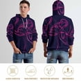 thumbnail image 5 of Neon Flamingo Regular Fit Hoodie, Sporty Pullover Hooded Sweatshirt for Men Women S, 5 of 6