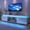 Glossy White 71", variant on Blotout 90" LED TV Stand with Power Outlet for up to 98 100 inch TVs, Modern High Gloss Entertainment Center with 50" Fireplace Slot (Fireplace Not Included), Black/White