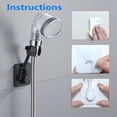 thumbnail image 4 of (Noir)Support Douchette Mural Support pour Pommeau de Douche Réglable Auto Adhésif Support Douche Plastique Universel Support de Pommeau de Douche Sans Perçage Support Mural Accessoire Douche, 4 of 5