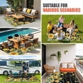 thumbnail image 4 of Black Sunflower Outdoor Rug for Patio/Deck/Porch, Non-Slip Large Area Rug 6 x 9 Ft, Summer Eucalyptus Botanical Floral Indoor Outdoor Rugs Washable Area Rugs, Reversible Camping Rug Carpet Runner, 4 of 8