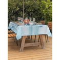 thumbnail image 3 of Outdoor Tablecloth with Umbrella Hole for Patio/Picnic/Party/Camping, Marine Conch Waterproof Table Cloth Rectangle Table Cover Washable, Summer Underwater Coastal Ocean Watercolor Blue (60"x 102"), 3 of 8
