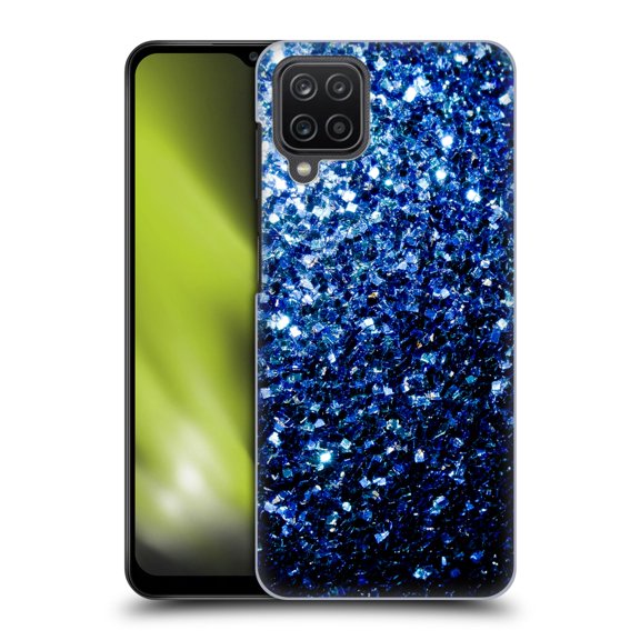 Head Case Designs Officially Licensed PLdesign Glitter Sparkles Dark Blue Hard Back Case Compatible with Samsung Galaxy A12 (2020)