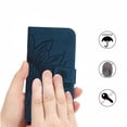 thumbnail image 2 of Case for Motorola G Power 2023 With Card Slots Holder Flip Wallet Phone Case Luxury PU Leather Short Strap Embossed Sunflower, 2 of 5