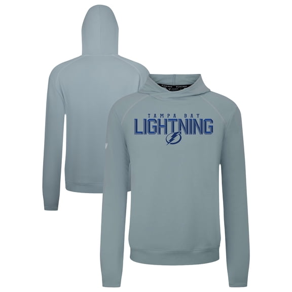 Men's Levelwear Gray Tampa Bay Lightning Mandate Carve Tri-Blend Pullover Hoodie