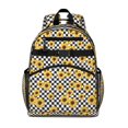 thumbnail image 1 of Boho Sunflower Print School Backpack for Student Lightweight Adjustable Padded Straps Chest Strap Durable Water-resistant Bookbag for Daily Use, 1 of 6