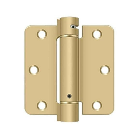 3.5 x 3.5 x 0.25 in. Spring Hinge, Brushed Brass