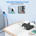 thumbnail image 6 of Power strip heavy duty high wattage 10ft long extension cords for indoor surge protector protection 1050J with usb Ports 8 AC outlet extender, 1250W,110-240V,Black, 6 of 18