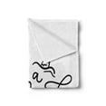 thumbnail image 2 of Make Waves Soft Flannel Fleece Throw Blanket, Summer Marine Themed Be Mermaid Words with Starfish and Fish Tail, Cozy Plush for Indoor and Outdoor Use, 70" x 90", Charcoal Grey White, by Ambesonne, 2 of 5