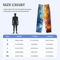 thumbnail image 4 of Balery Red And Blue Flame Waves print Men's Pajama Pants,Ultra Lightweight Pjs,Lounge Pant-X-Large, 4 of 9