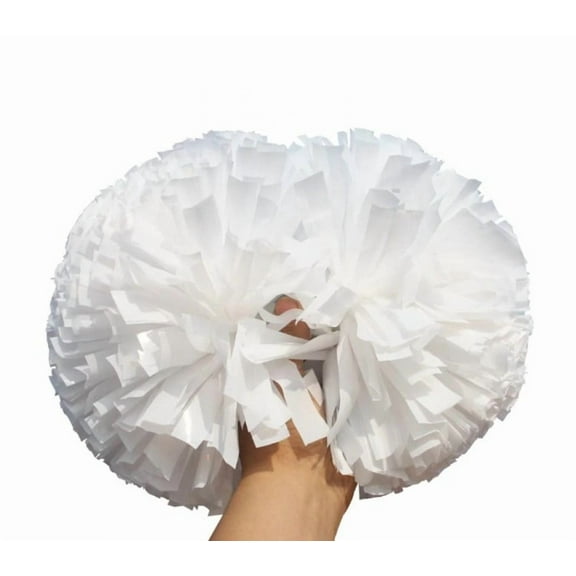 HmNPlay Cheerleading Pom Poms 2 Pack Metallic Cheer Poms with Baton Handle Reusable Spirit Pompoms for Sports Dance Kids Adults