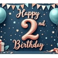 thumbnail image 4 of Decorative Design Happy Birthday Banner Balloon Decoration Happy 2nd Birthday Polyester Material Colorful Theme for Kids Party Event Decoration Indoor Celebration, 4 of 8