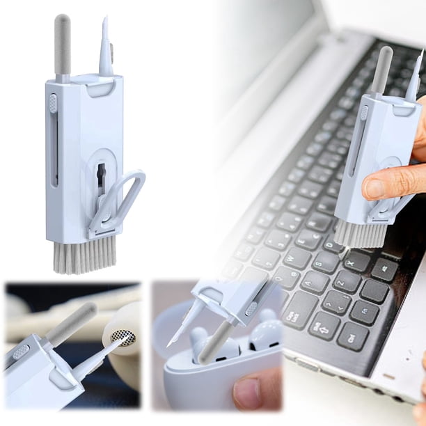 Cepillo para limpiar teclados, cepillo suave para limpiar ordenadores, lápiz para limpiar auriculares de teléfonos móviles, kit de limpieza para ordenadores portátiles.