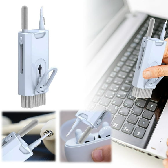 Ensemble de Nettoyage Électronique 4-en-1 - Brosses Douces, Design Compact - pour Clavier, Ordinateur Portable, Téléphone Mobile et Écouteurs, Dépoussiérage, Portable