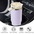 thumbnail image 4 of AQUAPHILE 30 oz Insulated Water Bottles with Straw Lid, Double Walled Vacuum Stainless Steel Travel Tumbler with Handle and Straw, Wide Mouth Thermos Bottle, Lavender, 4 of 8