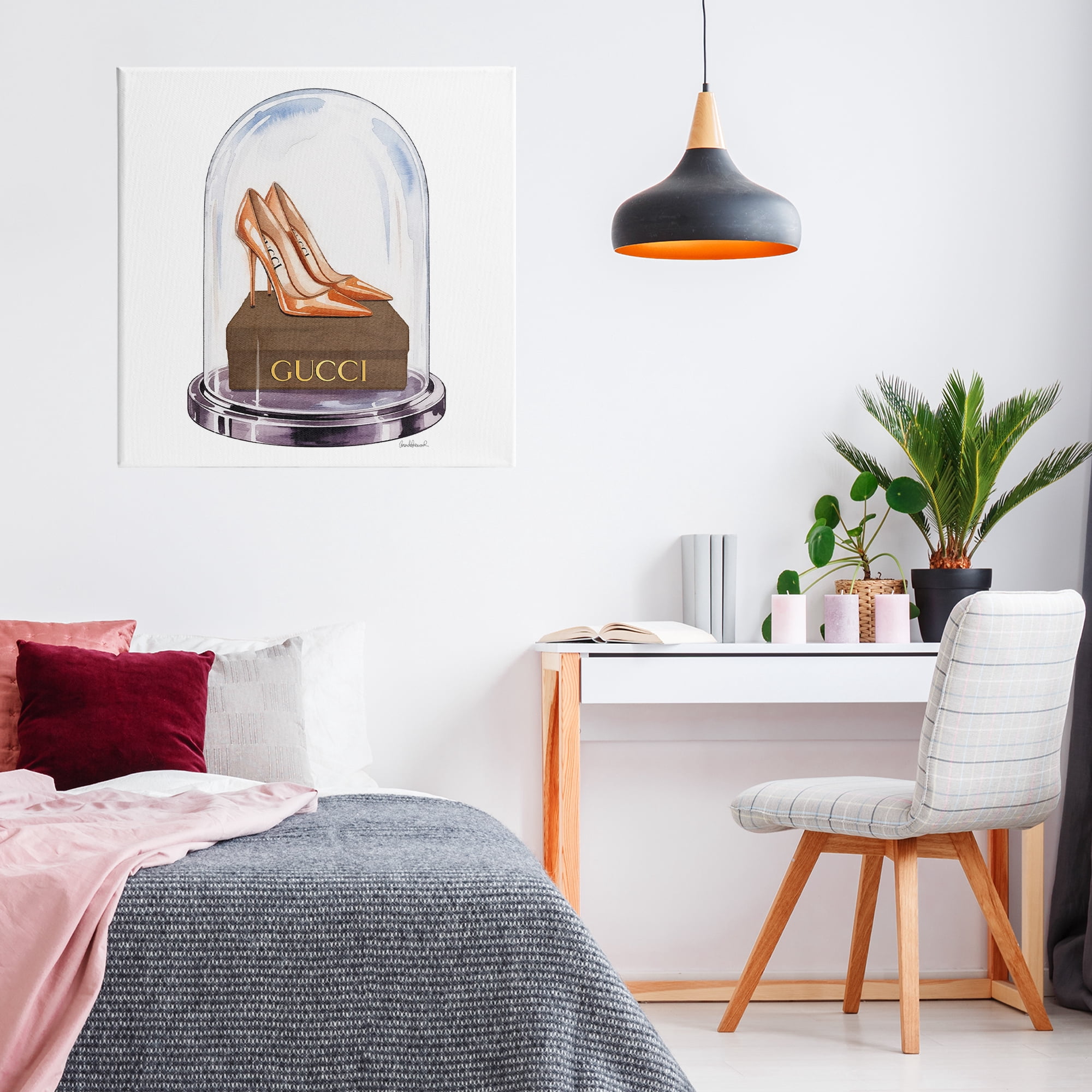 Stupell Industries Satin Heels in Bell Jar Canvas Wall Art, design by Amanda Greenwood