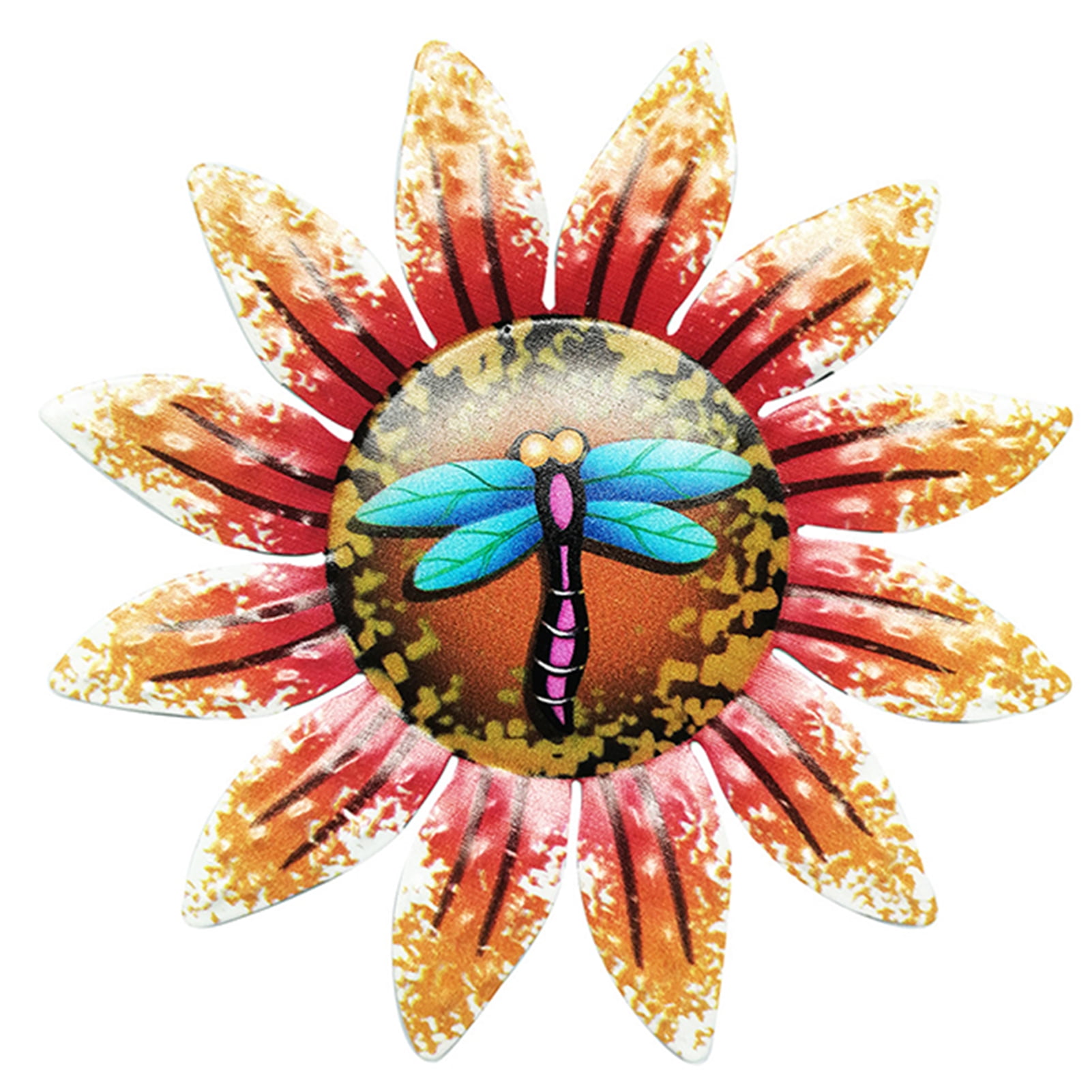 Metal Flower Wall Art Decor Beautiful Vintage Sculptures Ornament For