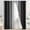 Black 2 Layers-52"W x 84"L (Pack of 2), variant on Room Darkening Ombre Curtains 36 Inch Length Black And Greyish White Thermal Insulated Gradient Color Light Blocking Grommet Window Drapes For Bedroom 42 Width 2 Panels