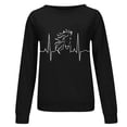 thumbnail image 4 of Sudadera Para Mujer Cuello Redondo Sudadera de Gran Tamaño Casual Manga Completa Cuello Redondo Tops Camisas Sueltas Blusa Jersey Sudadera Estampada Odeerbi  ODB136874, 4 of 5
