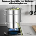 11 Quart Juice Steamer Fruit Vegetables Juicer Steamers w/Tempered Glass Lid, Hose, Clamp, Loop