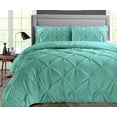 thumbnail image 1 of Wyoming King Comforter Pinch Aqua Green 300 GSM Plush Siliconized Microfiber Fill Duvet Insert With 1000 Thread Count Egyptian Cotton Shell Fluffy Soft with Premium Piping & Pillowcases, 1 of 8