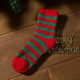 thumbnail image 2 of Women Christmas Fuzzy Socks, Fluffy Socks,Winter Warm Cozy Striped Socks, Crew Socks,Adult Home Slipper Socks, 2 of 7