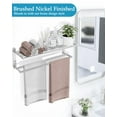 thumbnail image 5 of Towel Racks for Bathroom - 24 in Bath Towel Shelf with Double Towel Bar, Stainless Steel Towel Storage for Lavatory Wall Mounted, 2-Tier Towel Hanger Towel Holder, Brushed Nickel, 5 of 7