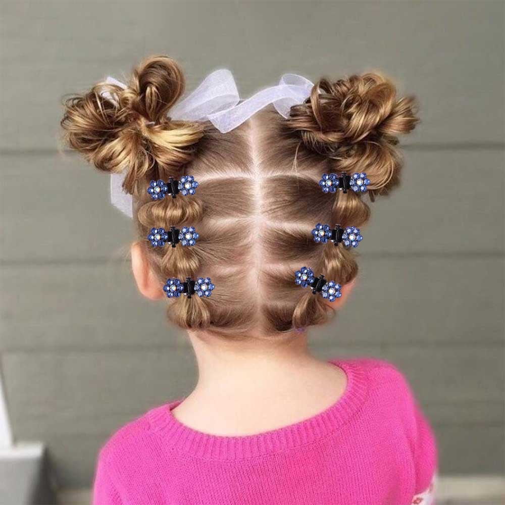 16Pcs Mini White Flower Hair Clips for Girls Women Cute Hair Pins