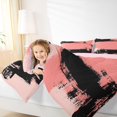 thumbnail image 3 of Homewish Abstract Ombre Full Size Comforter Sets,Retro Oil Painting Bedding Comforter Set,Light Pink,Pink Reversible,3-Piece,1 Comforter and 2 Pillowcases, 3 of 7