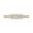 thumbnail image 2 of 0.285 ctw Wedding Band for Women - 18K Yellow Gold Simulated Diamond Stackable Eternity Ring, 2 of 7