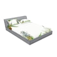 thumbnail image 2 of Ambesonne Tropical Fitted Sheet & Pillow Sham Set, Frame Style Palm Trees, Queen, Multicolor, 2 of 2