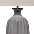 thumbnail image 3 of Benzara BM241132 Table Lamp with Frosted Glass Body & Fabric Shade, Gray, 3 of 5