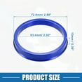 thumbnail image 4 of Car Hub Centric Rings OD 72.6mm to ID 63.4mm Hub Centric Rings Wheel Bore Center Spacer Aluminum Alloy Blue (Set of 4), 4 of 7