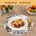thumbnail image 4 of Sweet Home Round 13 Inch Placemats Set of 2, Western Stars Bird Houses White Wood Plank HeatResistant Non Slip Place Mats for Dining Table, Wipeable Braided Kitchen Table Mats for Housewarming, 4 of 9