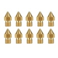 thumbnail image 1 of Matsuzay Boquilla de cobre y latón para impresora 3D, 10 Uds., tamaños mixtos 0,2/0,3/0,4/0,5, cabezal de impresión extrusora para MK8 Makerbot Impresoras 3D oro 3 mm/0.3 mm, 1 of 6