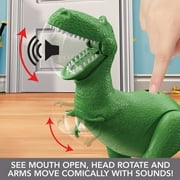 Disney Pixar Toy Story Rex Action Figure, Roarin' Laughs Talking Dinosaur Toy, Movie Collectible