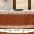 thumbnail image 5 of AUR Fall Rectangle Tablecloth 52 x 70 Inch, Thanksgiving Autumn Harvest Maple Table Cloth, Stain Resistant Washable Table Cover for Dining, Party, Holiday Decor - Orange and Beige, 5 of 13