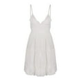 thumbnail image 2 of Femmes Plage Été Robe Spaghetti Sangle Sans Manches V-Cou Dos Dentelle Patchwork Mini Robe, 2 of 9