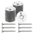 thumbnail image 1 of 1-1/8 Insulation Washers, 400 Set 28mm Metal Insulation Washers Foam Board Fasteners Perforated Plaster Washers with Screw Galvanized Steel for Foam Board Fixing Fastening Wall, 1 of 7
