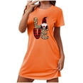 thumbnail image 2 of Camisón corto de talla grande para mujer, camisón de manga corta con estampado de pecho a la moda, camisón para mujer, 2 of 5