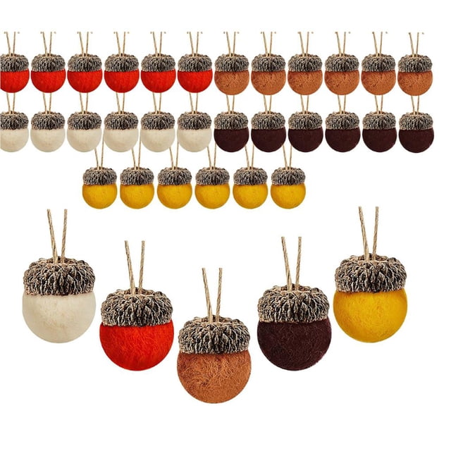 Adornos De Bellota De Fieltro Guirnalda De Bellota De Fieltro De Lana Bolas De Fieltro Pom Bellotas Decoración Rústica De Bellota De Granja Para El Hogar Tienda De Árboles De Navidad 30 Uds. Speravity HA012902-00