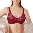 thumbnail image 1 of Fankiway Women'S Large Lace Button Lace with Steel Rings Gathered Comfortable and Breathable Underwear Daily Bra Bras for Women Plus Size Womens Bras Clearance, 1 of 9