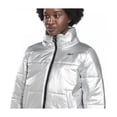 thumbnail image 2 of Reebok Womens Studio Puffer Jacket, Metallic, Plus Size, Small, 2 of 3