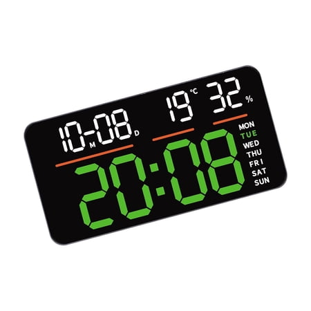 Large LED Screen Digital Clock With Double Mount Design 2 Alarms Quiet Operations For Home Office photo Large LED Screen Digital Clock With Double Mount Design 2 Alarms Quiet Operations For Home Office