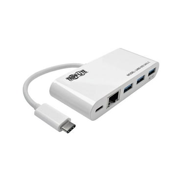 Tripp Lite 3-Port USB-C hub w/ GbE, USB-C Charging USB Type C USB 3.1 Hub (U460-003-3AG-C)