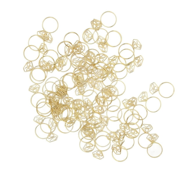 Clips de papel, 80 piezas Clips de papel de oficina con forma de anillo Clips de papel Solución innovadora