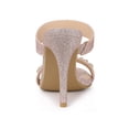 thumbnail image 2 of BLISSFUL STEP Women's Glitter Rhines Stiletto Heel Sandals Pink 8, 2 of 7