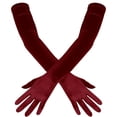 thumbnail image 1 of QIDESHIP Prom Party Velvet Long Gloves Rd1, Polyester,Spandex Hand Protection Equipment, 1 Pair Of Gloves, Opera Dance Finger 1920S Bridal Long Length Gloves Satin Womens Gloves Gloves, 1 of 8