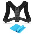 thumbnail image 1 of Posture Corrector with Exercise Resistance Band Breathable Adjustable Upper Back Brace for Clavicle Support Shoulder Back Pain for Men and Women, 1 of 7