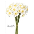thumbnail image 2 of Paquete de 2 piezas de narciso artificial, simulación floral, decoración floral, tela para fiesta de boda, flor falsa, blanco Inevent HA9002-01B, 2 of 6